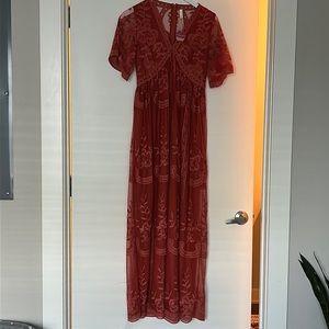 NWT pink blush maxi dress